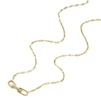 Heritage D-Link Gold-Tone Stainless Steel Chain Necklace Heritage D-Link Gold-Tone Stainless Steel Chain Necklace