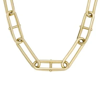 Heritage D-Link Gold-Tone Stainless Steel Chain Necklace Heritage D-Link Gold-Tone Stainless Steel Chain Necklace