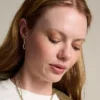 Heritage D-Link Gold-Tone Stainless Steel Drop Earrings Heritage D-Link Gold-Tone Stainless Steel Drop Earrings