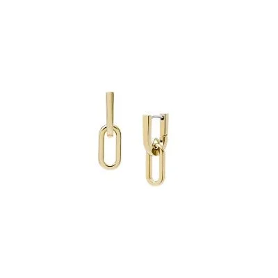 Heritage D-Link Gold-Tone Stainless Steel Drop Earrings Heritage D-Link Gold-Tone Stainless Steel Drop Earrings