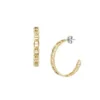 Heritage D-Link Gold-Tone Stainless Steel Hoop Earrings Heritage D-Link Gold-Tone Stainless Steel Hoop Earrings