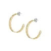 Heritage D-Link Gold-Tone Stainless Steel Hoop Earrings Heritage D-Link Gold-Tone Stainless Steel Hoop Earrings