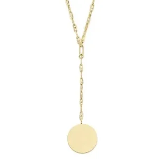 Heritage D-Link Gold-Tone Stainless Steel Y-Neck Necklace