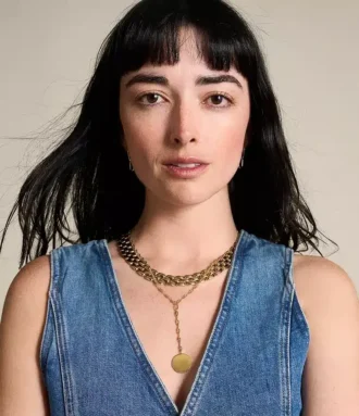 Heritage D-Link Gold-Tone Stainless Steel Y-Neck Necklace