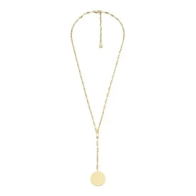 Heritage D-Link Gold-Tone Stainless Steel Y-Neck Necklace Heritage D-Link Gold-Tone Stainless Steel Y-Neck Necklace
