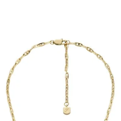 Heritage D-Link Gold-Tone Stainless Steel Y-Neck Necklace Heritage D-Link Gold-Tone Stainless Steel Y-Neck Necklace