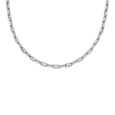Heritage D-Link Silver-Tone Brass Chain Necklace Heritage D-Link Silver-Tone Brass Chain Necklace