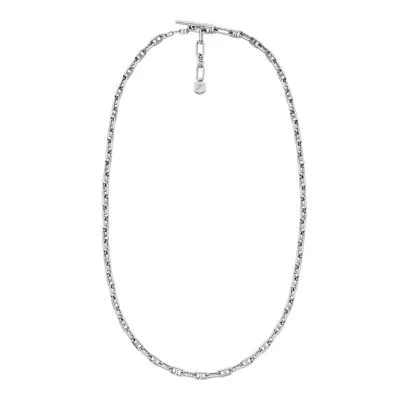 Heritage D-Link Silver-Tone Brass Chain Necklace Heritage D-Link Silver-Tone Brass Chain Necklace