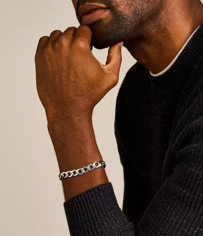 Heritage D-Link Stainless Steel Chain Bracelet Heritage D-Link Stainless Steel Chain Bracelet