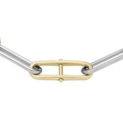 Heritage D-Link Two-Tone Stainless Steel Chain Bracelet Heritage D-Link Two-Tone Stainless Steel Chain Bracelet