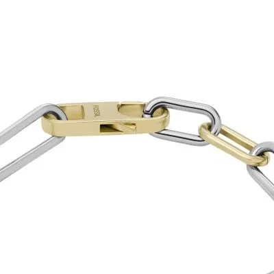 Heritage D-Link Two-Tone Stainless Steel Chain Bracelet Heritage D-Link Two-Tone Stainless Steel Chain Bracelet