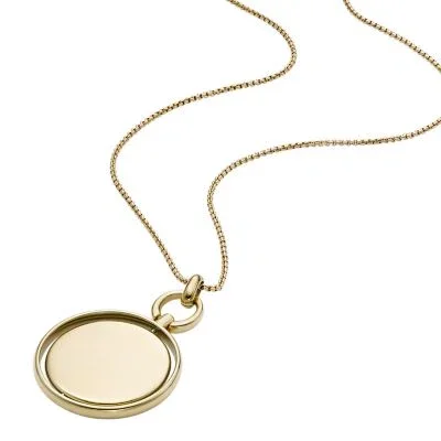 Heritage Legacy Charm Gold-Tone Stainless Steel Pendant Necklace Heritage Legacy Charm Gold-Tone Stainless Steel Pendant Necklace