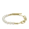 Heritage Pearl D-Link Gold-Tone Stainless Steel Chain Bracelet Heritage Pearl D-Link Gold-Tone Stainless Steel Chain Bracelet