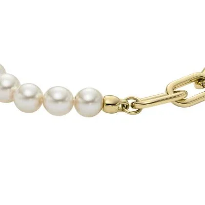 Heritage Pearl D-Link Gold-Tone Stainless Steel Chain Bracelet Heritage Pearl D-Link Gold-Tone Stainless Steel Chain Bracelet
