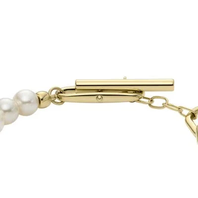 Heritage Pearl D-Link Gold-Tone Stainless Steel Chain Bracelet Heritage Pearl D-Link Gold-Tone Stainless Steel Chain Bracelet