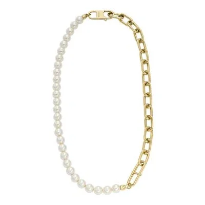 Heritage Pearl D-Link Gold-Tone Stainless Steel Chain Necklace Heritage Pearl D-Link Gold-Tone Stainless Steel Chain Necklace