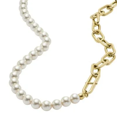 Heritage Pearl D-Link Gold-Tone Stainless Steel Chain Necklace Heritage Pearl D-Link Gold-Tone Stainless Steel Chain Necklace