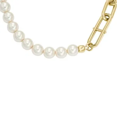 Heritage Pearl D-Link Gold-Tone Stainless Steel Chain Necklace Heritage Pearl D-Link Gold-Tone Stainless Steel Chain Necklace