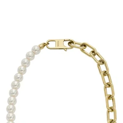 Heritage Pearl D-Link Gold-Tone Stainless Steel Chain Necklace Heritage Pearl D-Link Gold-Tone Stainless Steel Chain Necklace
