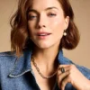Heritage Pearl D-Link Gold-Tone Stainless Steel Hoop Earrings Heritage Pearl D-Link Gold-Tone Stainless Steel Hoop Earrings