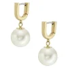 Heritage Pearl D-Link Gold-Tone Stainless Steel Hoop Earrings Heritage Pearl D-Link Gold-Tone Stainless Steel Hoop Earrings