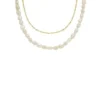 Heritage Pearl D-Link White Freshwater Pearl Faux Double Necklace Heritage Pearl D-Link White Freshwater Pearl Faux Double Necklace