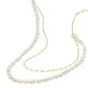 Heritage Pearl D-Link White Freshwater Pearl Faux Double Necklace Heritage Pearl D-Link White Freshwater Pearl Faux Double Necklace