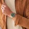 His and Hers Multifunction Gold-Tone Stainless Steel Watch Set His and Hers Multifunction Gold-Tone Stainless Steel Watch Set