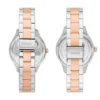 His and Hers Multifunction Two-Tone Stainless Steel Watch Set His and Hers Multifunction Two-Tone Stainless Steel Watch Set