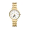 Jacqueline Sun Moon Multifunction Gold-Tone Stainless Steel Watch Jacqueline Sun Moon Multifunction Gold-Tone Stainless Steel Watch