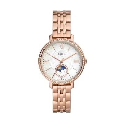 Jacqueline Sun Moon Multifunction Rose Gold-Tone Stainless Steel Watch Jacqueline Sun Moon Multifunction Rose Gold-Tone Stainless Steel Watch