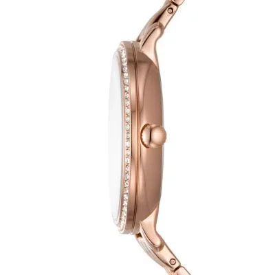 Jacqueline Sun Moon Multifunction Rose Gold-Tone Stainless Steel Watch Jacqueline Sun Moon Multifunction Rose Gold-Tone Stainless Steel Watch
