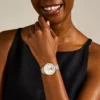 Jacqueline Sun Moon Multifunction Two-Tone Stainless Steel Watch