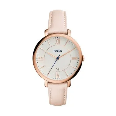 Jacqueline Three-Hand Date Blush Leather Watch Jacqueline Three-Hand Date Blush Leather Watch