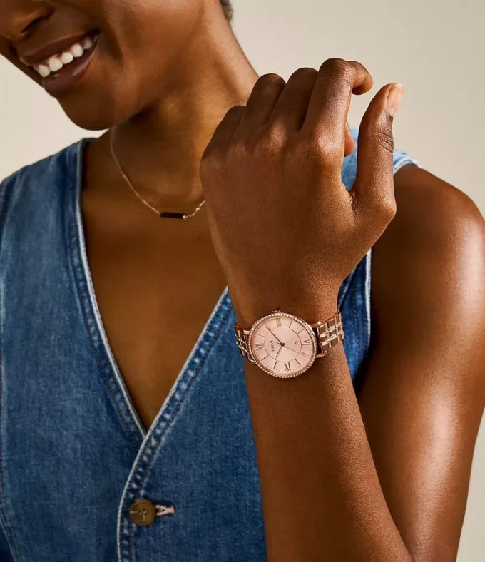 Jacqueline Three-Hand Rose Gold-Tone Stainless Steel Watch Jacqueline Three-Hand Rose Gold-Tone Stainless Steel Watch