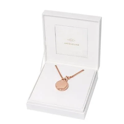 Jacqueline Three-Hand Rose Gold-Tone Stainless Steel Watch Locket Jacqueline Three-Hand Rose Gold-Tone Stainless Steel Watch Locket