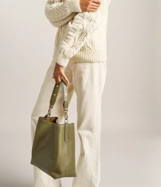Jessie Leather Bucket Shoulder Bag