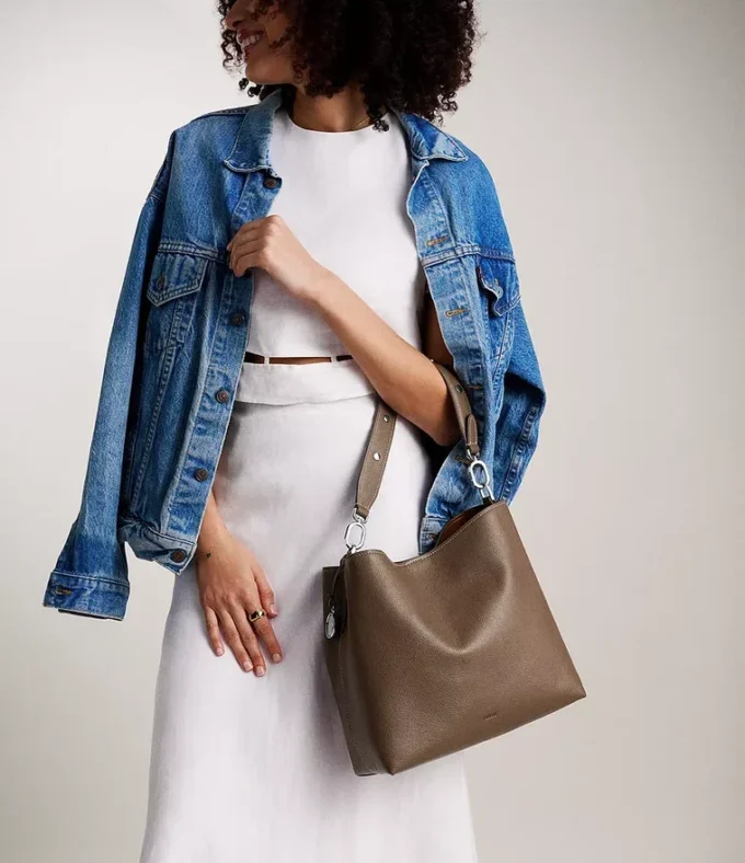 Jessie Leather Bucket Shoulder Bag Jessie Leather Bucket Shoulder Bag