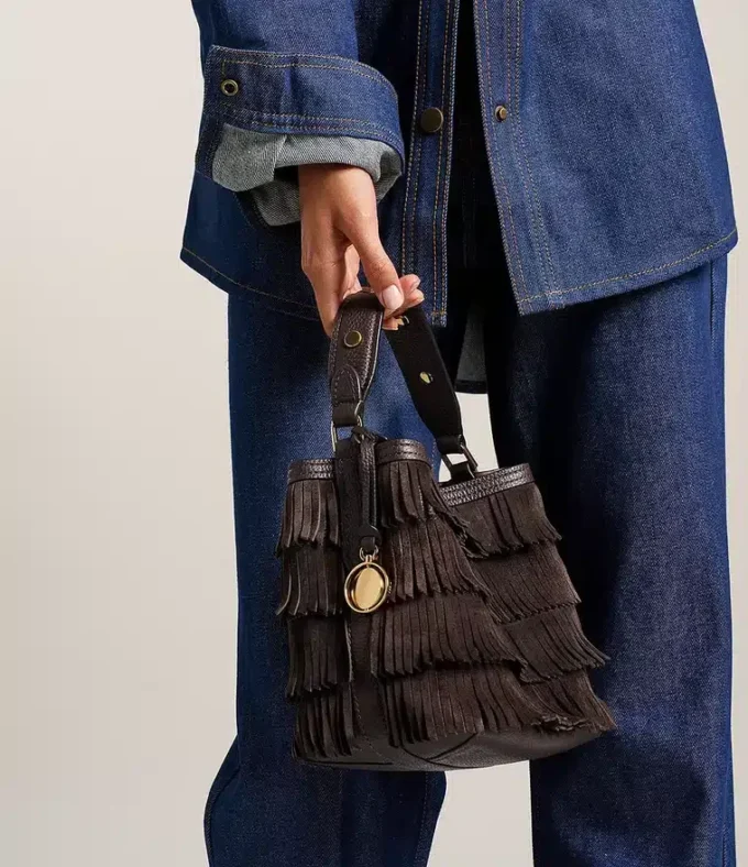 Jessie Leather Small Bucket Crossbody Bag Jessie Leather Small Bucket Crossbody Bag