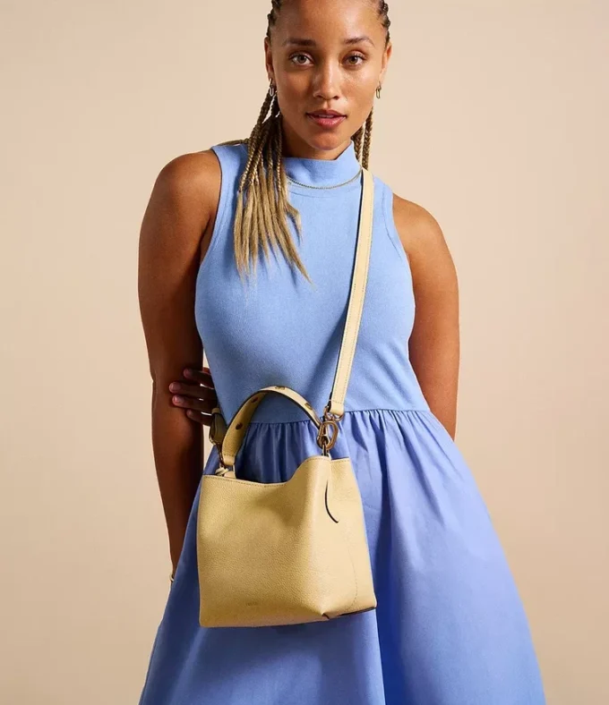 Jessie Leather Small Bucket Crossbody Bag Jessie Leather Small Bucket Crossbody Bag