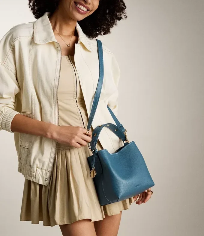 Jessie Leather Small Bucket Crossbody Bag Jessie Leather Small Bucket Crossbody Bag
