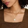 Leo Sutton Zodiac Gold-Tone Stainless Steel Gold Mother-of-Pearl Pendant Necklace Leo Sutton Zodiac Gold-Tone Stainless Steel Gold Mother-of-Pearl Pendant Necklace