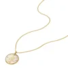 Leo Sutton Zodiac Gold-Tone Stainless Steel Gold Mother-of-Pearl Pendant Necklace Leo Sutton Zodiac Gold-Tone Stainless Steel Gold Mother-of-Pearl Pendant Necklace