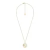Leo Sutton Zodiac Gold-Tone Stainless Steel Gold Mother-of-Pearl Pendant Necklace Leo Sutton Zodiac Gold-Tone Stainless Steel Gold Mother-of-Pearl Pendant Necklace