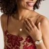 Libra Sutton Zodiac Gold-Tone Stainless Steel Pink Mother-of-Pearl Pendant Necklace Libra Sutton Zodiac Gold-Tone Stainless Steel Pink Mother-of-Pearl Pendant Necklace