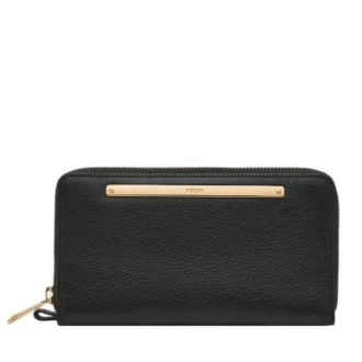 Liza Leather Zip Around Clutch Wallet