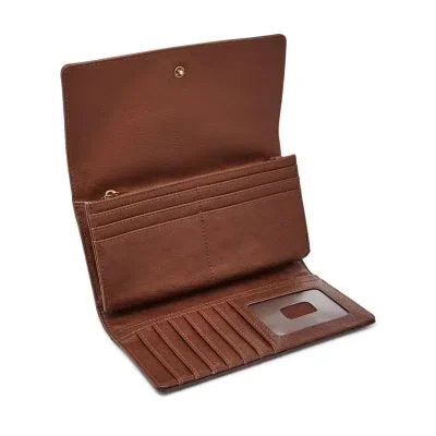 Logan Leather RFID Flap Clutch Wallet Logan Leather RFID Flap Clutch Wallet