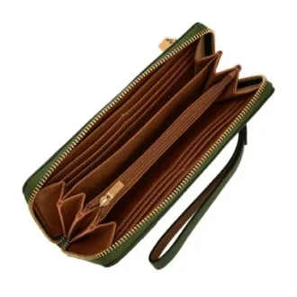 Logan RFID Zip Around Clutch