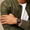 Machine Automatic Black Stainless Steel Watch