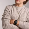 Machine Chronograph Black Silicone Watch